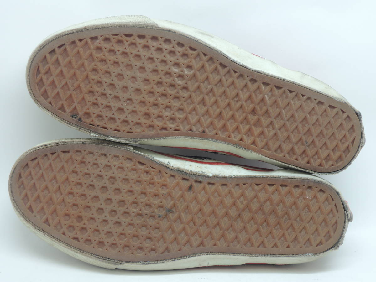 レア! 90s USA製 VANS Slip-On サイズ 9 1/2 チェッカー 白黒赤 