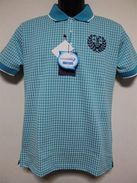 アドミラル Admiral メンズ半袖ポロシャツ 柄ブルー Ｍサイズ