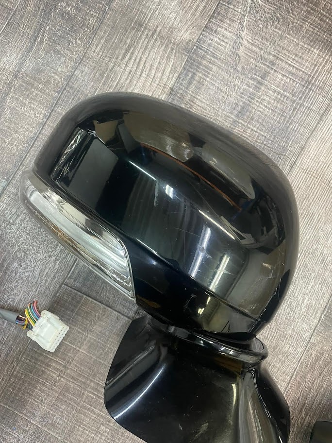 200系 URS206 クラウン マジェスタ 純正 ドアミラー 左右セット 中古品 売り切り カラー202 ブラック マジェスタ クラウン URS206 GWS204 GRS20 GWS204ドアミラー色202(2