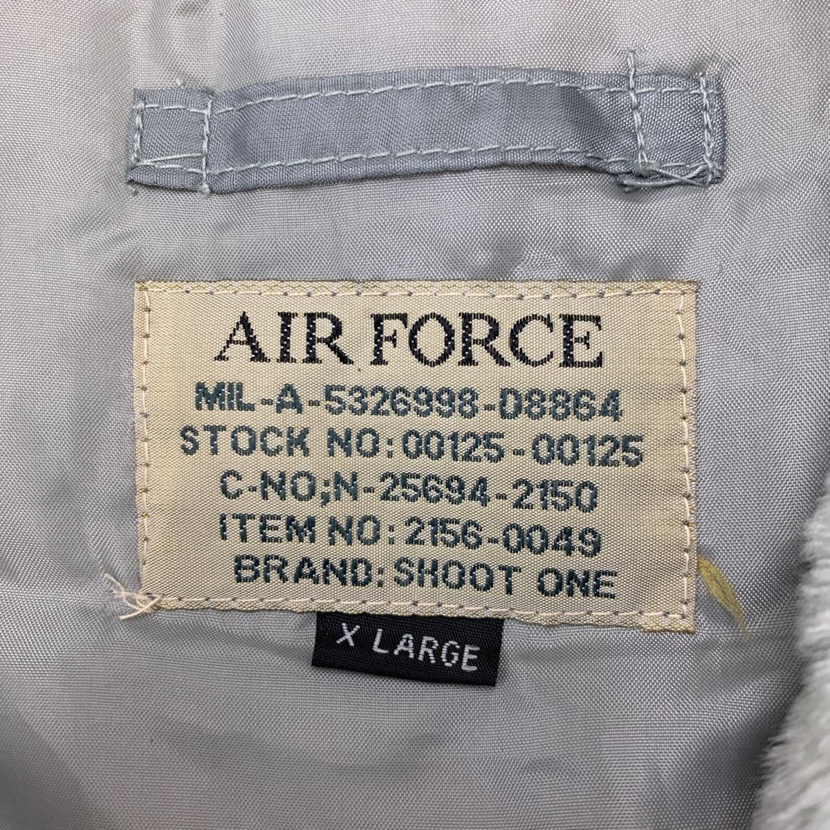 AIR FORCE エアフォース N-3B ミリタリー フライトジャケット グレー 