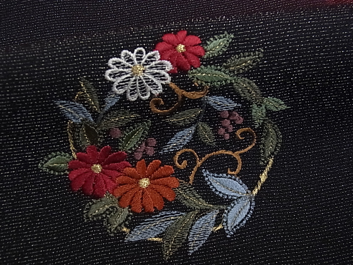 平和屋着物○豪華振袖 スワトウ刺繍 正絹 暈し染め 平和屋着物▽