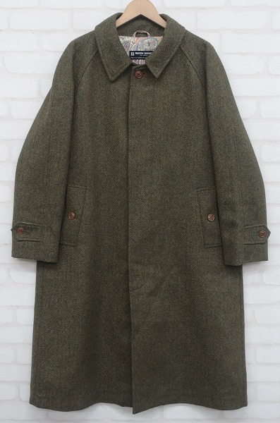 2J7971/未使用品 エヴィス DUBLIN ヘリンボーンツイードウールバルマ 