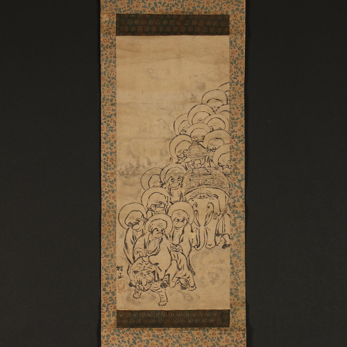 模写】【一灯】nw2040〈狩野探幽〉十六羅漢図 江戸時代前期 鍛冶橋狩野