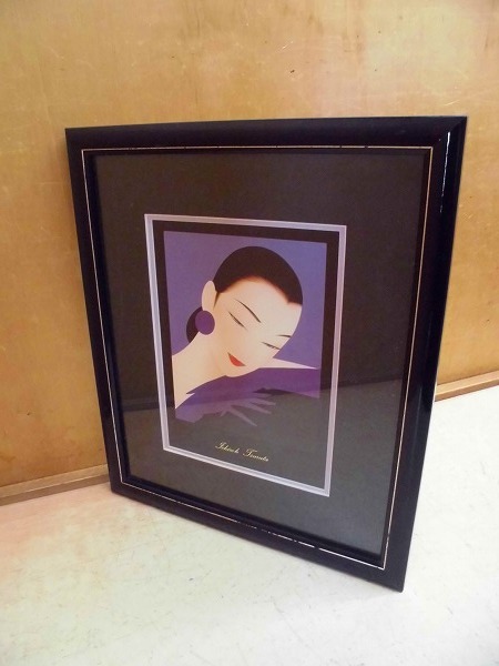 可愛い動物画家 渡辺あきお額付ミニアート「親子いっしょだね」 お馬の