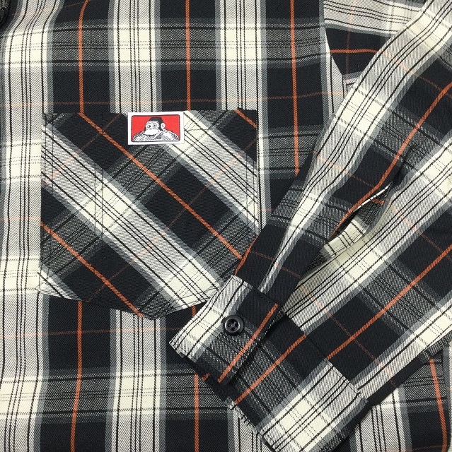 Ben Davis Long Sleeve 1/2 Zip Shirts Plaid ベンデイビス ハーフ ジップ ロングスリーブ シャツ チェック USA サイズ L Sleeve Zip Long New With Store