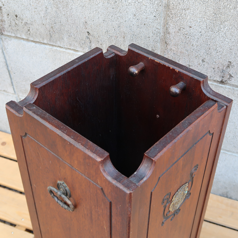 カリモク 木製傘立て 無垢 玄関収納 インテリア 店舗什器 アンティーク