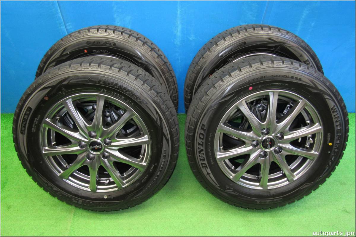 165/55R15☆バリ山夏タイヤ☆アルミホイール付き ①ま3ま様専用☆165/55R15☆バリ山夏タイヤ☆アルミ