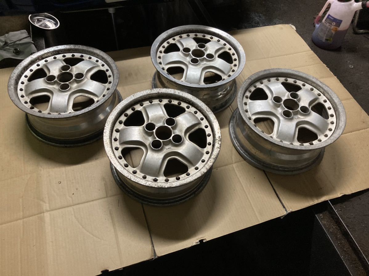無限 MUGEN アルミホイール M-2 14インチ 6jj +38 PCD100 4穴 4H 4本 
