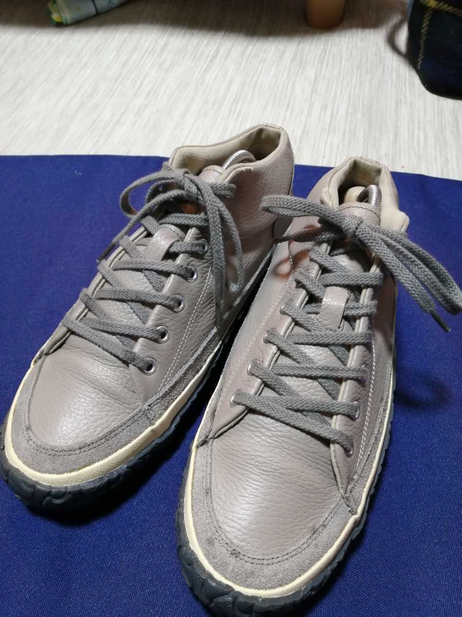  spingle move L/26.5cmレザースニーカー/革靴/ミドルカットスピングルムーブ/灰色グレー/レザーシューズ/メンズ/定番/日本製(26.5cm)｜売買されたオークション情報、yahooの商品情報をアーカイブ公 26.5cm