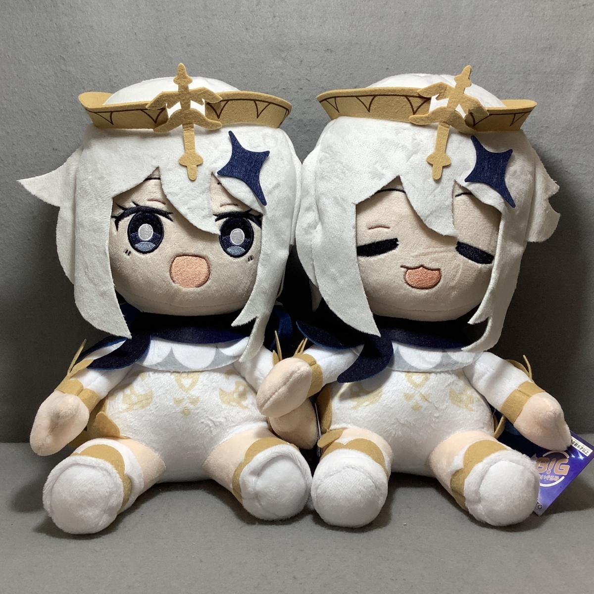 原神 パイモン BIGぬいぐるみ 目閉じver. 通常ver. 2種セット タイトー限定 TAITO タグ付き