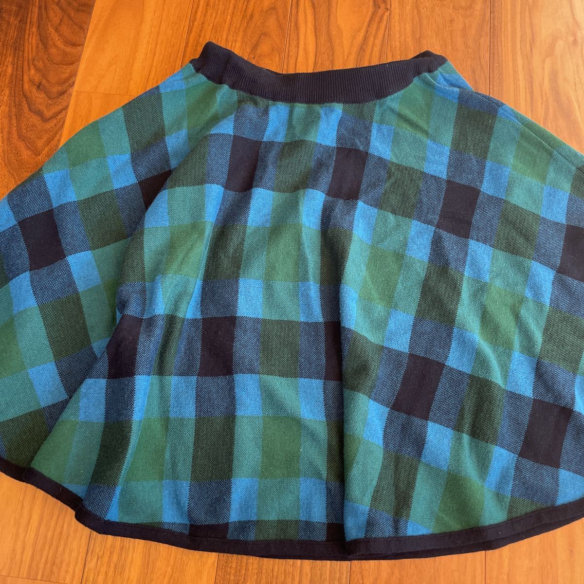 familiar ファミリア ニット地 スカート 定番チェック 150 familiar