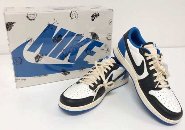 θ【開封済未使用品】ナイキ AIR JORDAN 1 LOW Travis Scott×Fragment 
