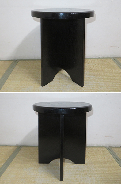 茶道具 立礼棚 点茶盤 横付 喫架 【裏千家立礼用 柿合黒