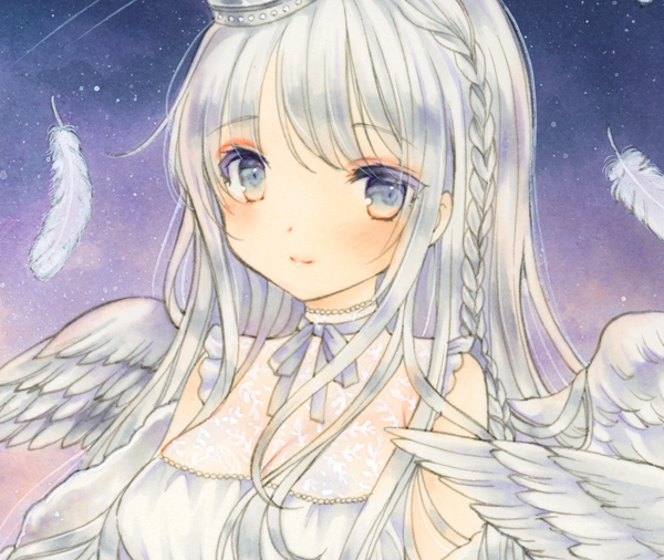 手描き オリジナル イラスト B5サイズ「女子高生 カラーVer①」