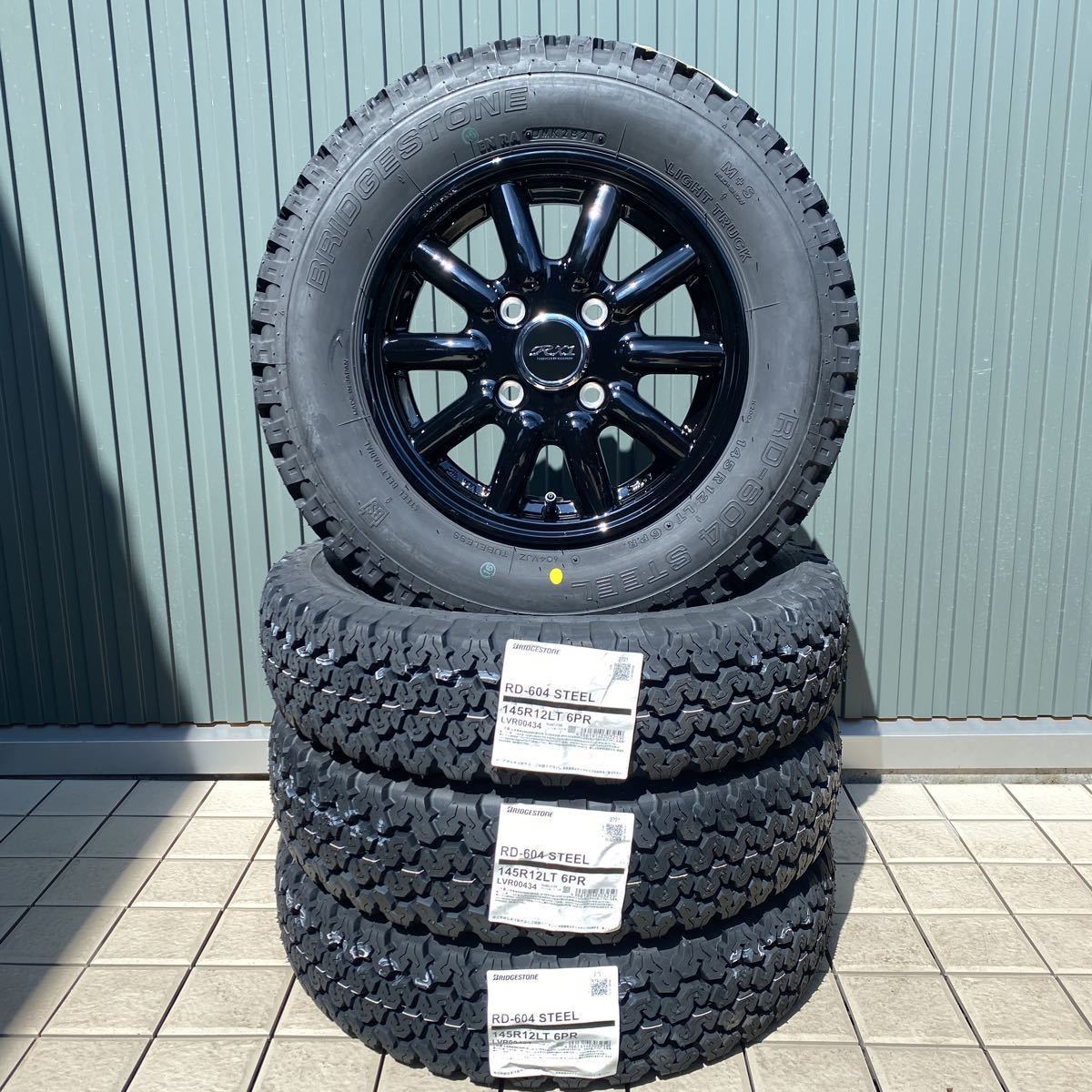 新車外し】 ダイハツ ハイゼット タイヤホイール 145/80R12 80/78N 12 