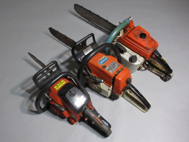 【蓮華】KIORITZ V3200 エンジン チェーンソー STIHL WOOD BOSS 024AV STIHL 041AV スチール チェーンソー 2台 ジャンク品 部品取り　