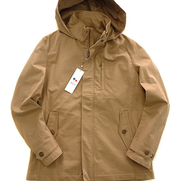 新品 a.v.v HOMME アーヴェヴェオム 2WAY フード ジャケット XL ベージュ【J46850】 マウンテンパーカー ドビー コットン ブルゾン メンズ