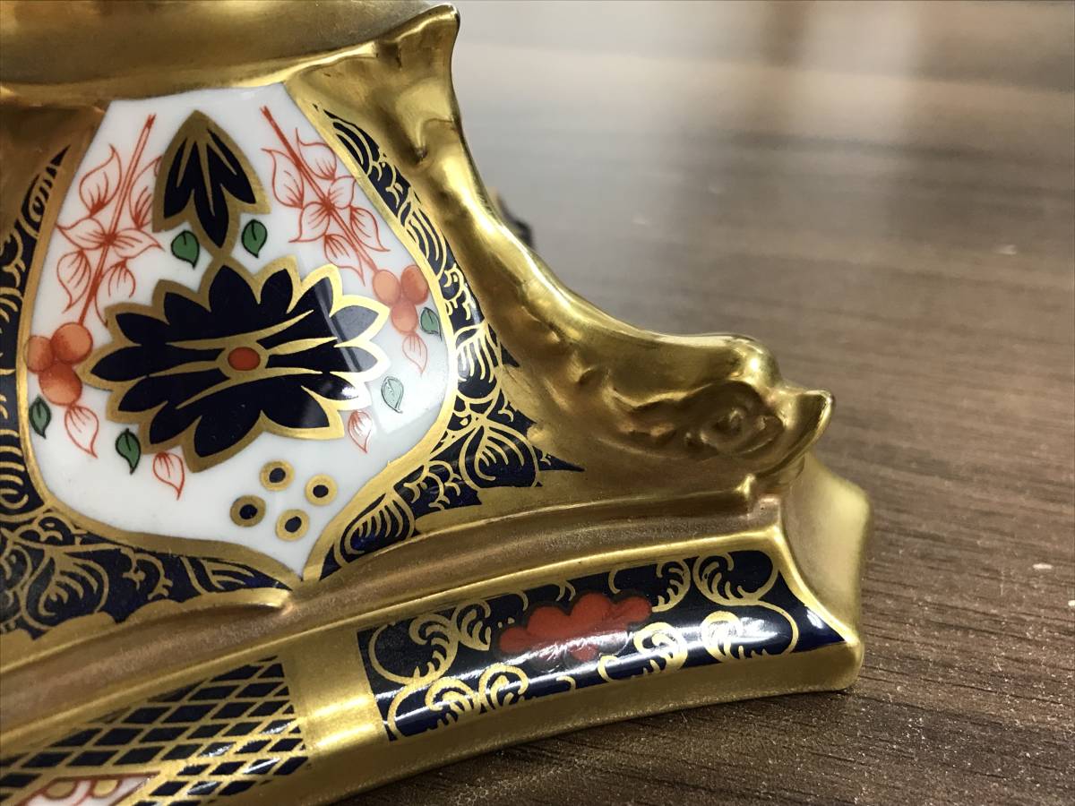 J-351 ロイヤルクラウンダービー オールドイマリ コンポート皿 金彩 和
