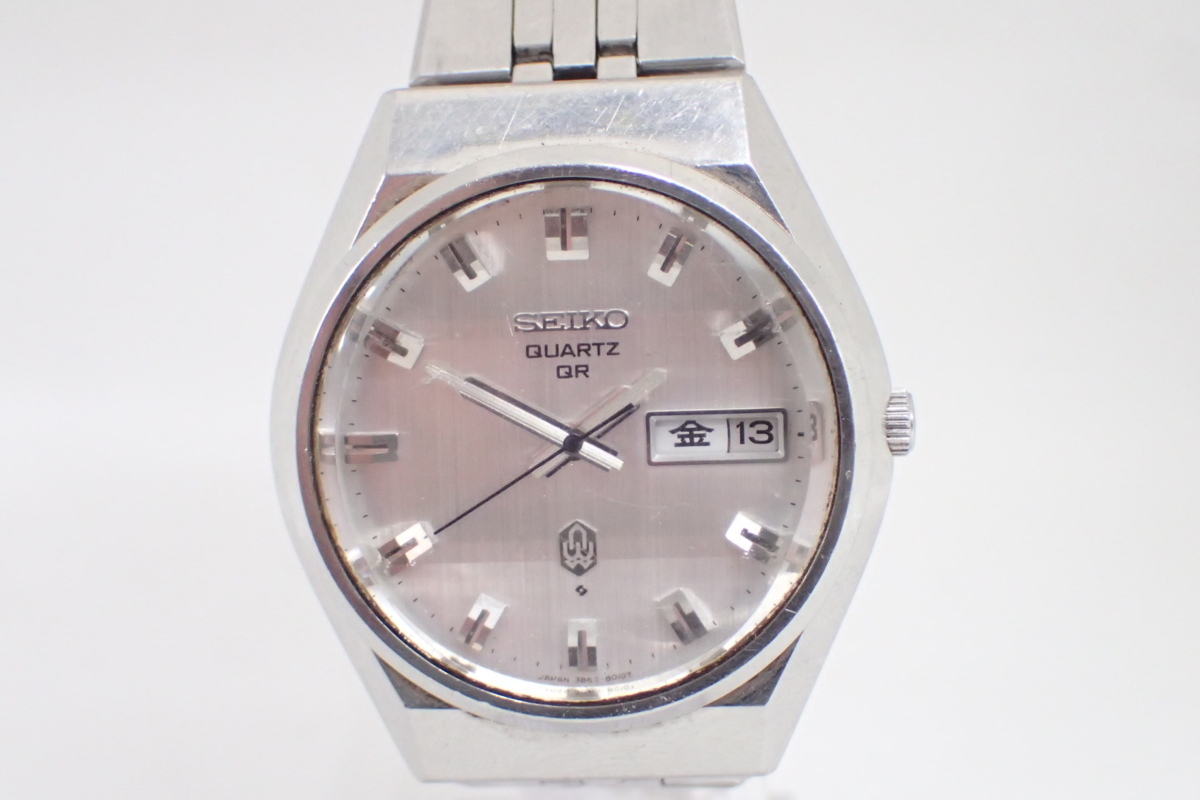 SEIKO セイコー QUARTZ クォーツ QR デイデイト カットガラス メンズ 