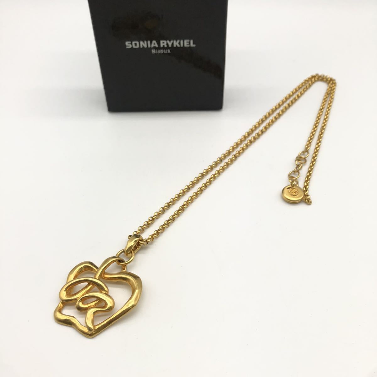 SONIA RYKIEL ソニアリキエル ロング ネックレス ゴールドカラー 