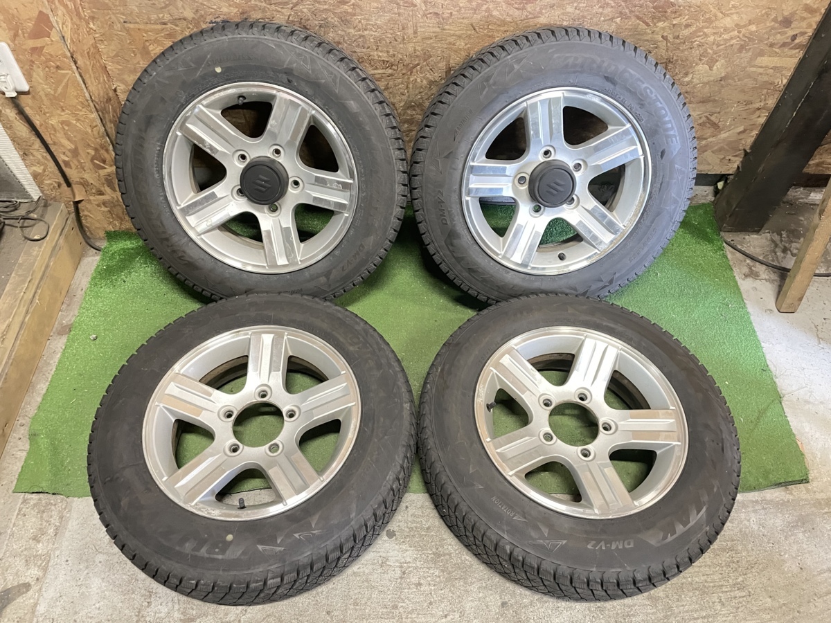 ジムニー 175⁄80R16 バリ山 アルミ 送料込 175⁄80r16 タイヤ 冬 