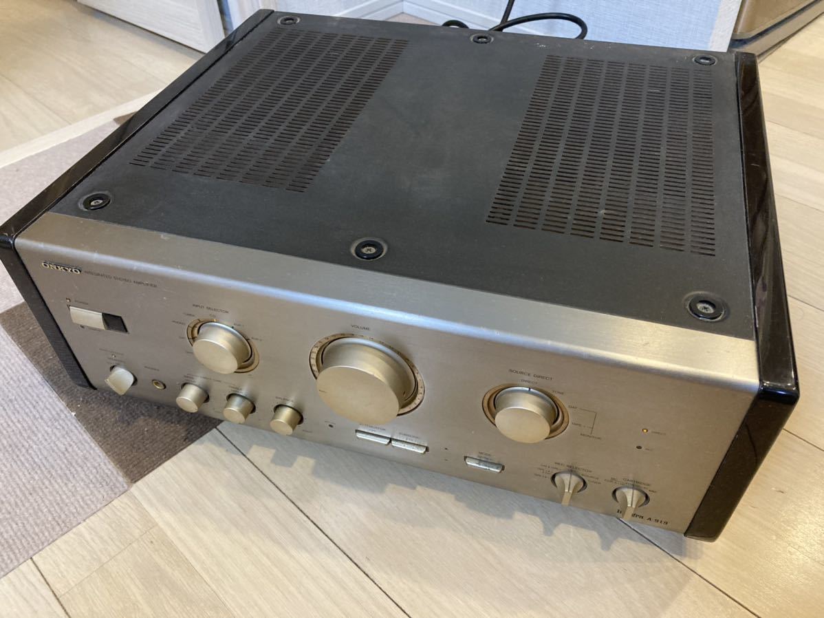 【レア品/通電OK】ONKYO プリメインアンプ A-919 オンキョー ONKYO オンキョー プリメインアンプ A-919 通電OK 動作未確認 ジャンク