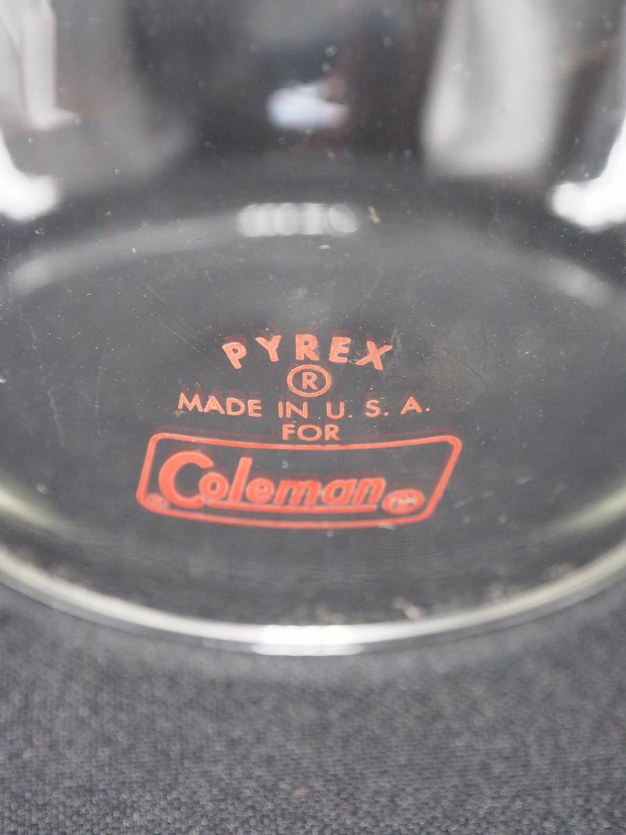 Coleman PYREX コールマン パイレックス グローブ レッドレター 赤文字 200A　６