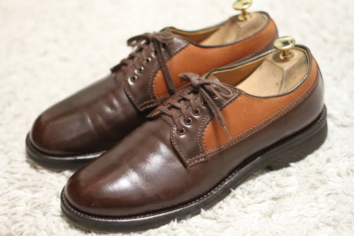低価，人気 【美品】ALDEN 7393 コンビ プレーントゥ 8D(バリーラスト 