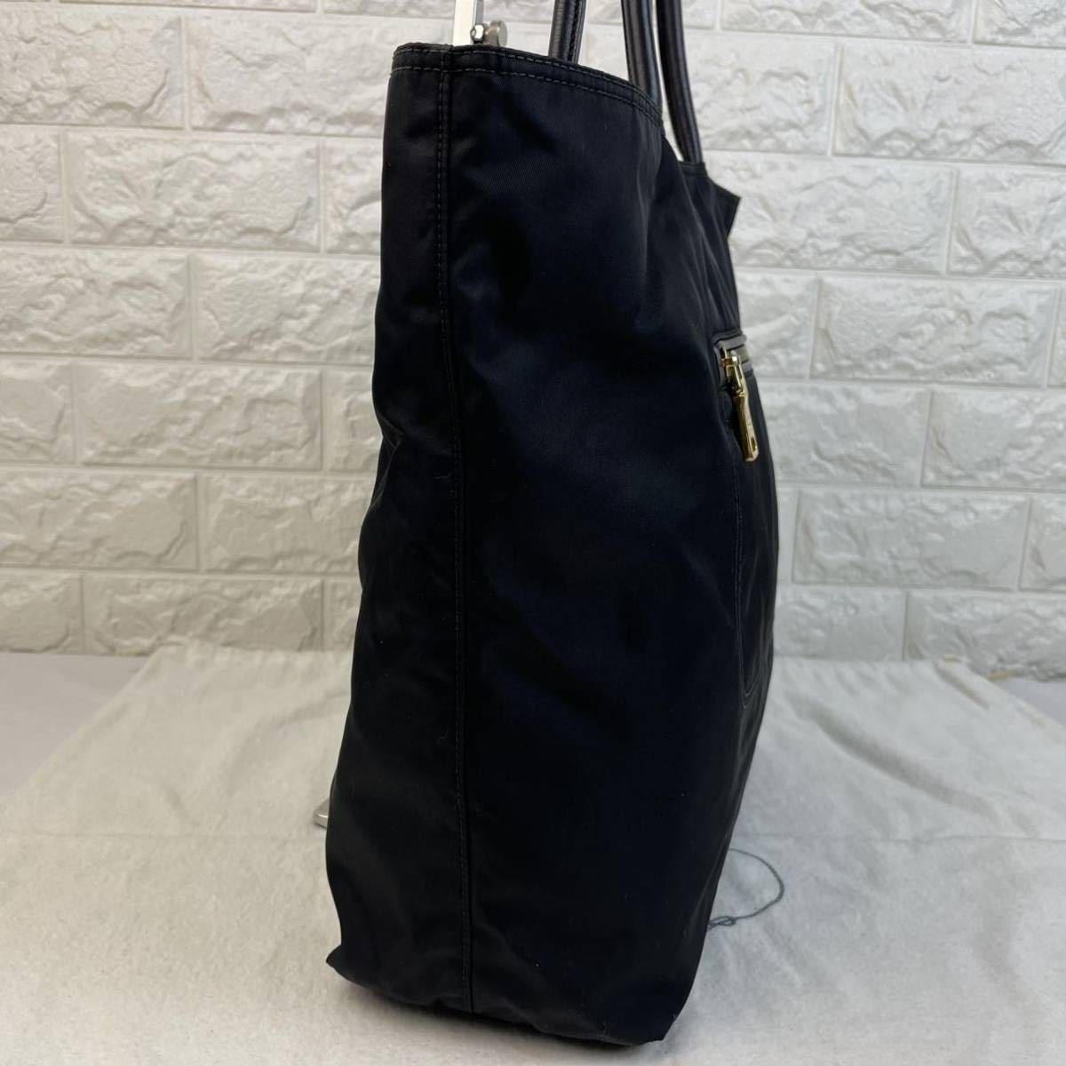 1円～ 超美品・最高級 PRADA プラダ ナイロン 本革 レザー トート 