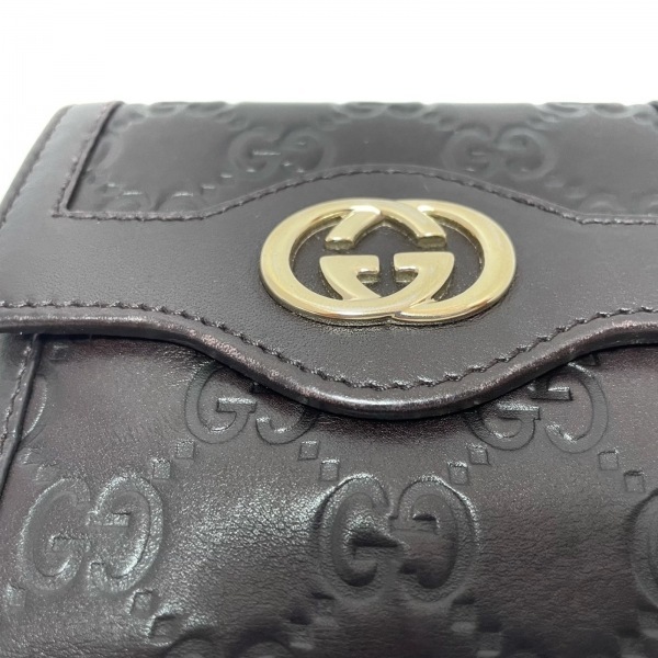 グッチ GUCCI Wホック財布 322326 スーキー，シマライン レザー ダークブラウン 財布 グッチ GUCCI レザー グッチの財布。時代を超えて輝く「グッチ ジャッキー 1961」の