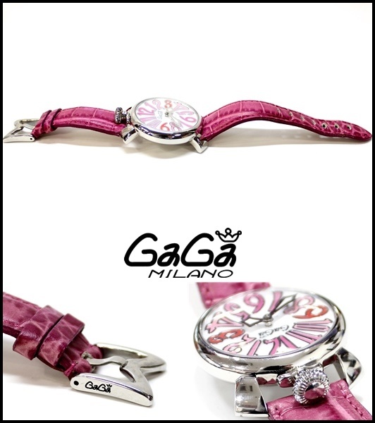ジャンク】ガガミラノ マヌアーレ40mm 5020.6 クォーツ GaGa MILANO 