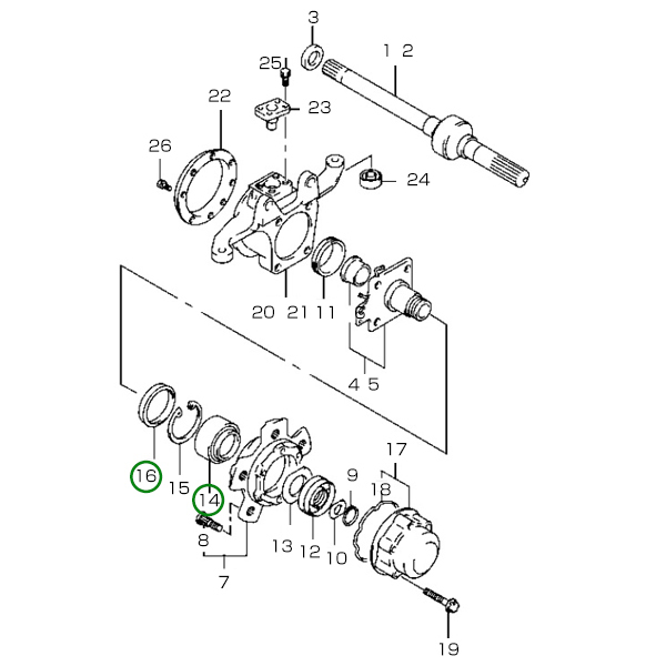 【送料無料】 ハブベアリング ハブオイルシール 左右セット スズキ ジムニー JB23 JB33 JB43 シミー対策 ハブ整備 ジャダー修理