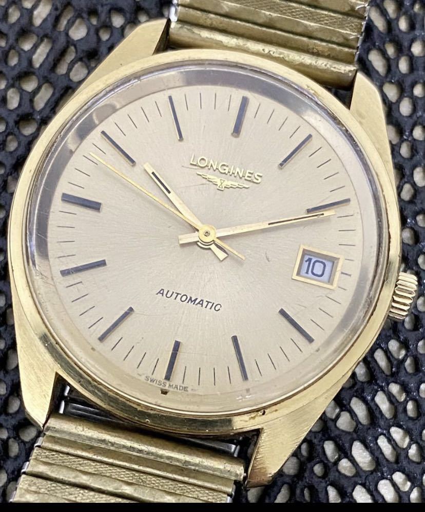 1円～ Y LONGINES ロンジン メンズ 自動巻 ゴールドモデル デイト
