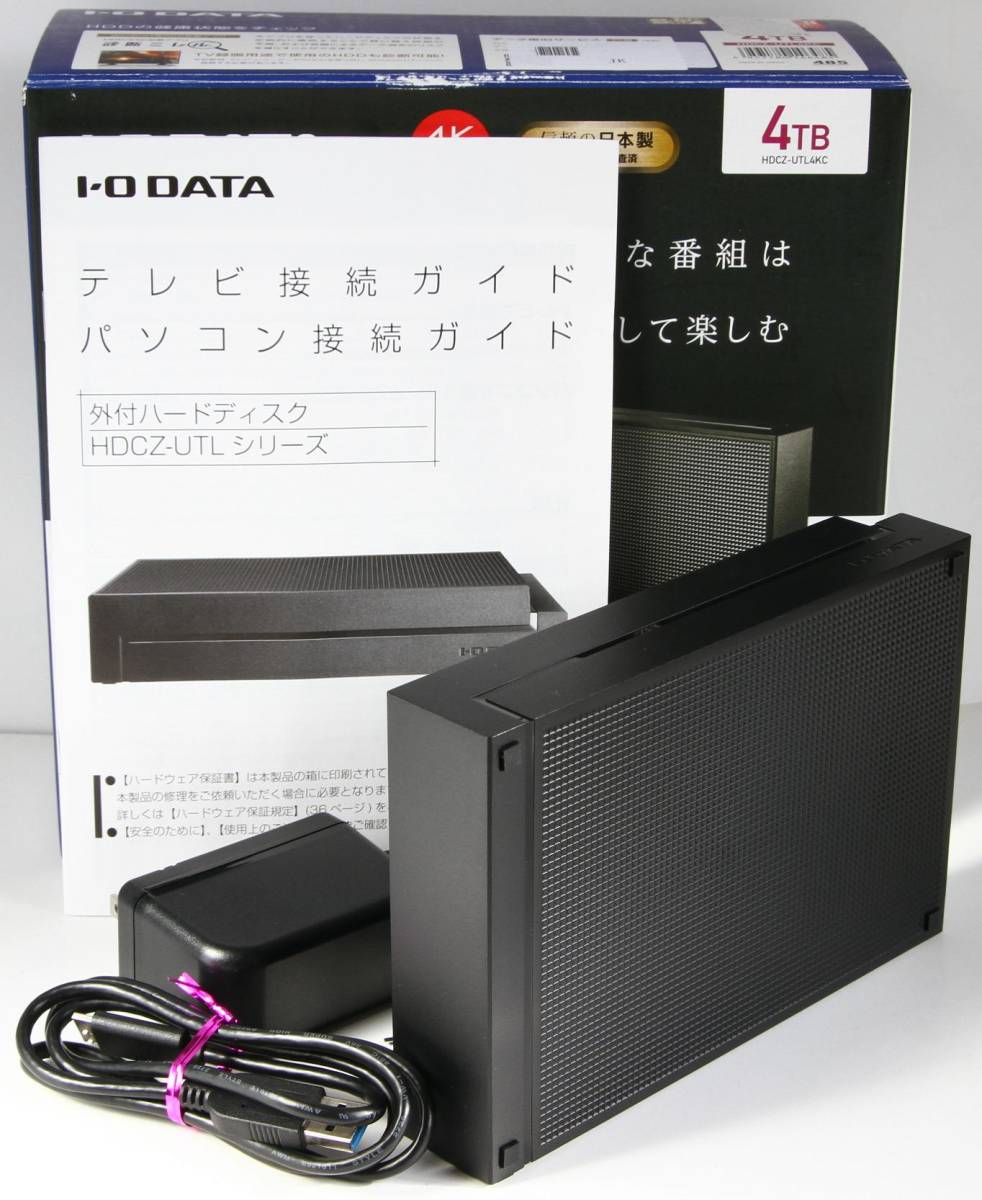 IO-DATA USB3.0 外付ハードディスク 4TB HDCZ-UTL4KC HDCZ-UT4KC 外