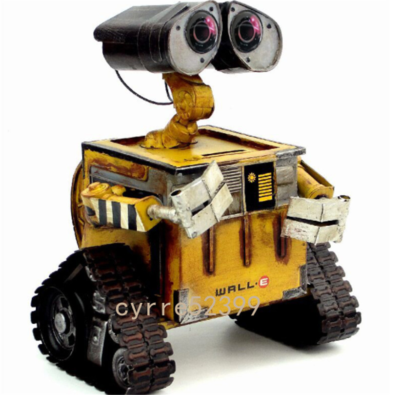 新品 貯金箱ギフト置物錬鉄製モデル WALL-Eロボットタイル 