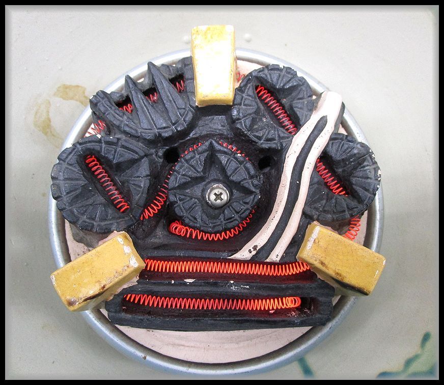 □ 茶道具 炭型電熱器 B[野々田 ] 100vー410w□ヒーター 紙箱入り№5941□