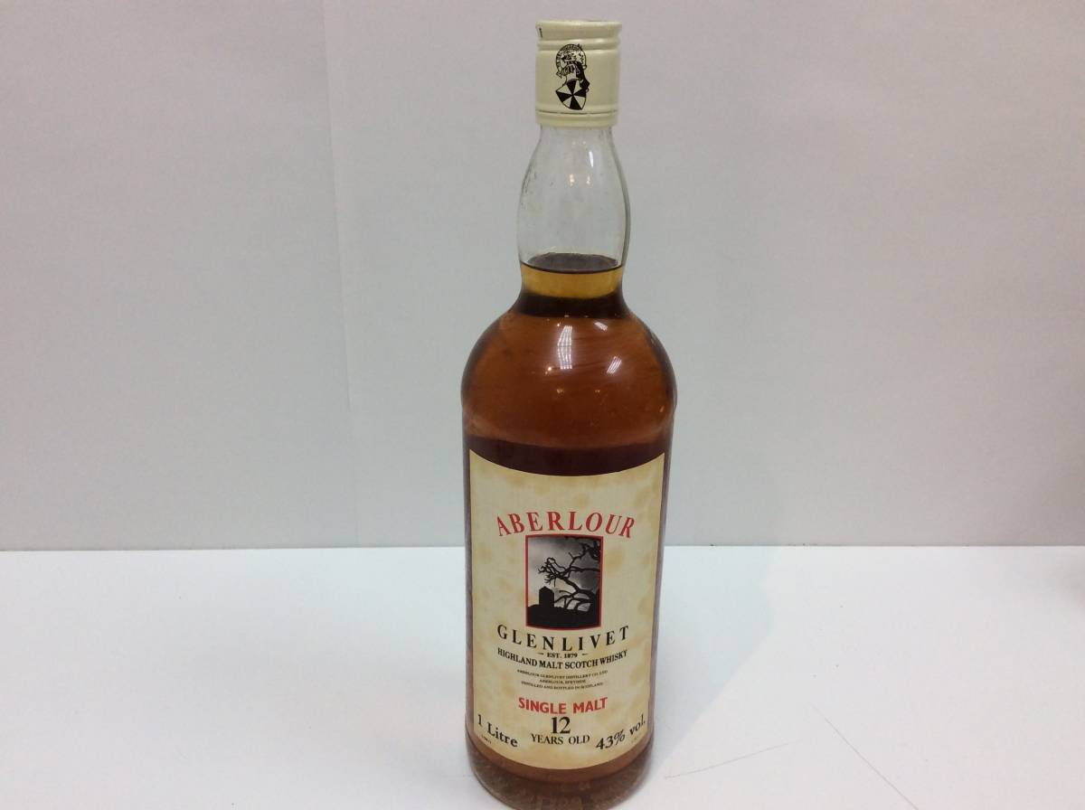 値下げ、未開栓古酒　アベラワーグレンリベット 12年 特級ウィスキー 1604□未開栓 ABERLOUR GLENLIVET 12年 アベラワー グレンリベット