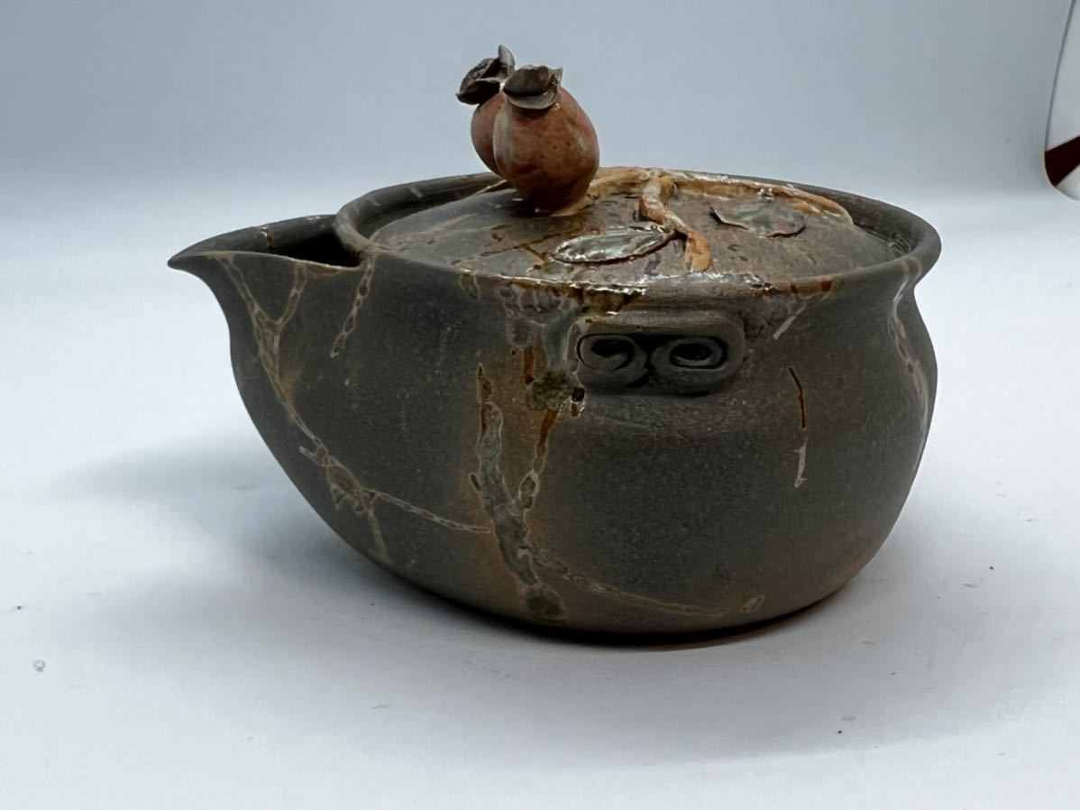 宝瓶 急須 煎茶道具 茶器 備前焼 茶道具 - 在銘 泡瓶 時代物 A263