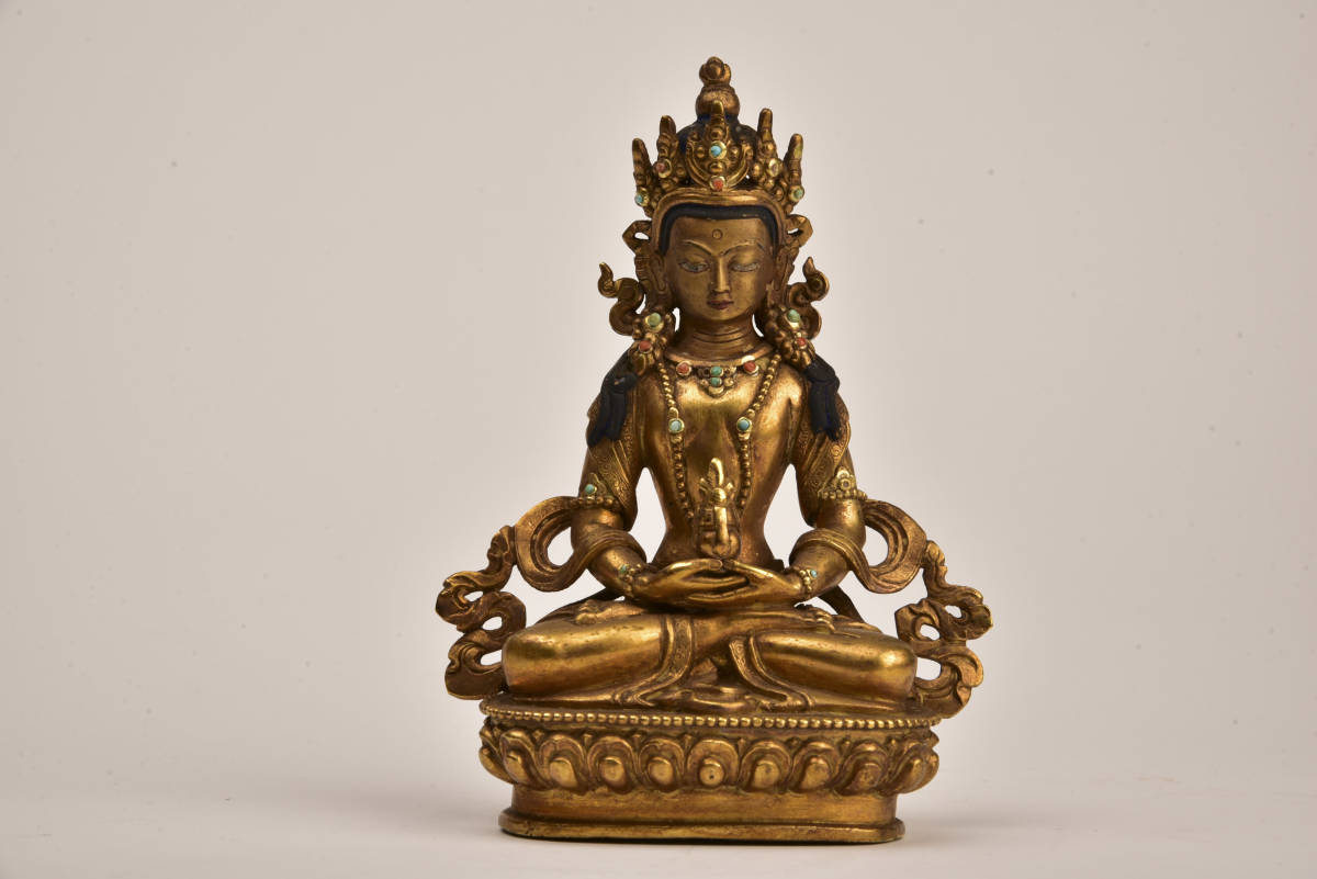 チベット 古銅仏像 中国唐物 古玩 仏教 美術 置物 インテリア 高