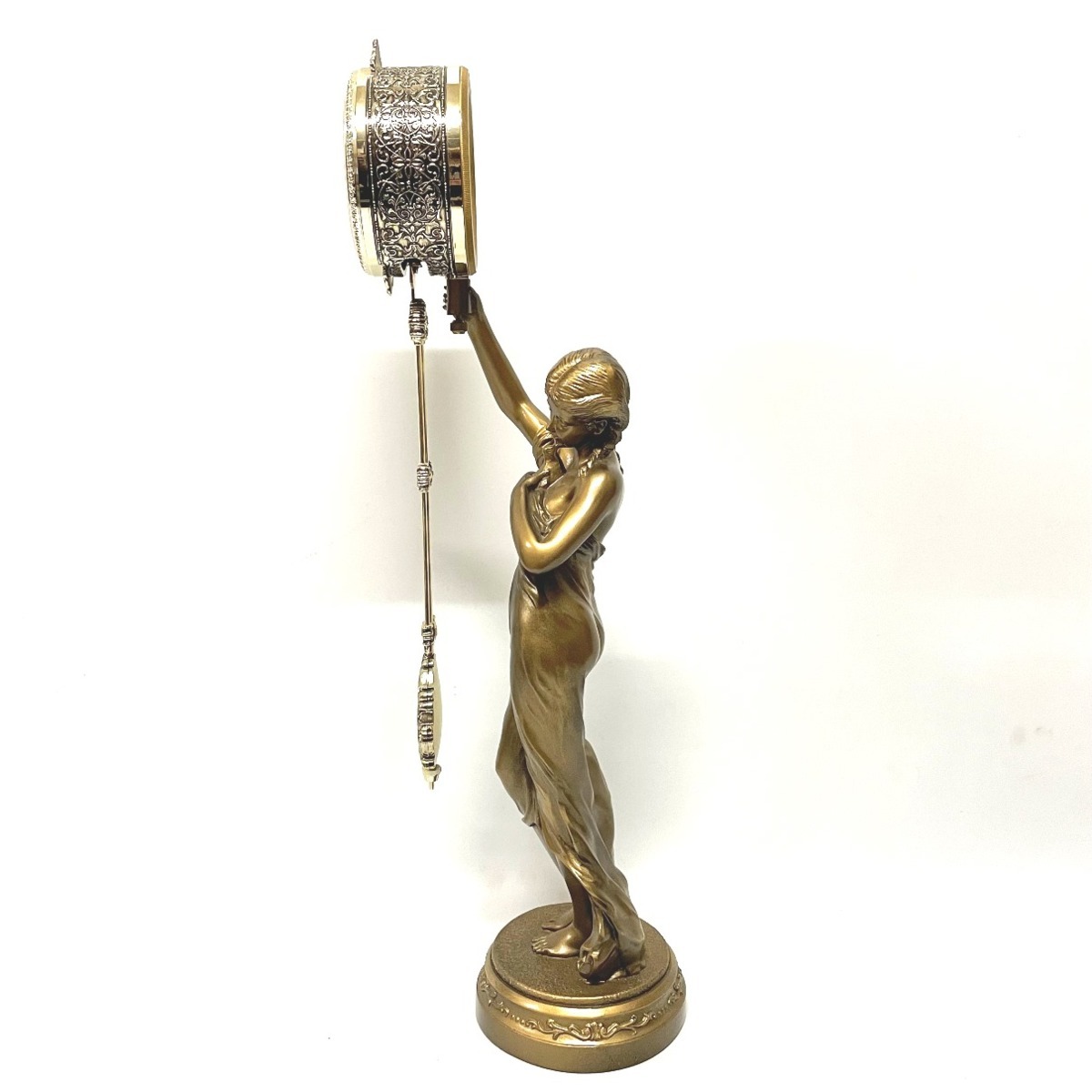 美品】CITIZEN シチズン SWING CLOCK 振り子時計 ブロンズ調 新平和の