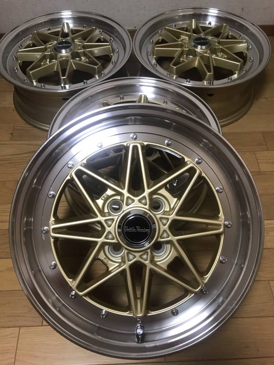 旧車系デザインホイール 15 5 5j 35 Pcd100 ４本セット コンパクトカー カスタム軽カー等に 訳有り処分品 １円スタート 社外品 売買されたオークション情報 Yahooの商品情報をアーカイブ公開 オークファン Aucfan Com