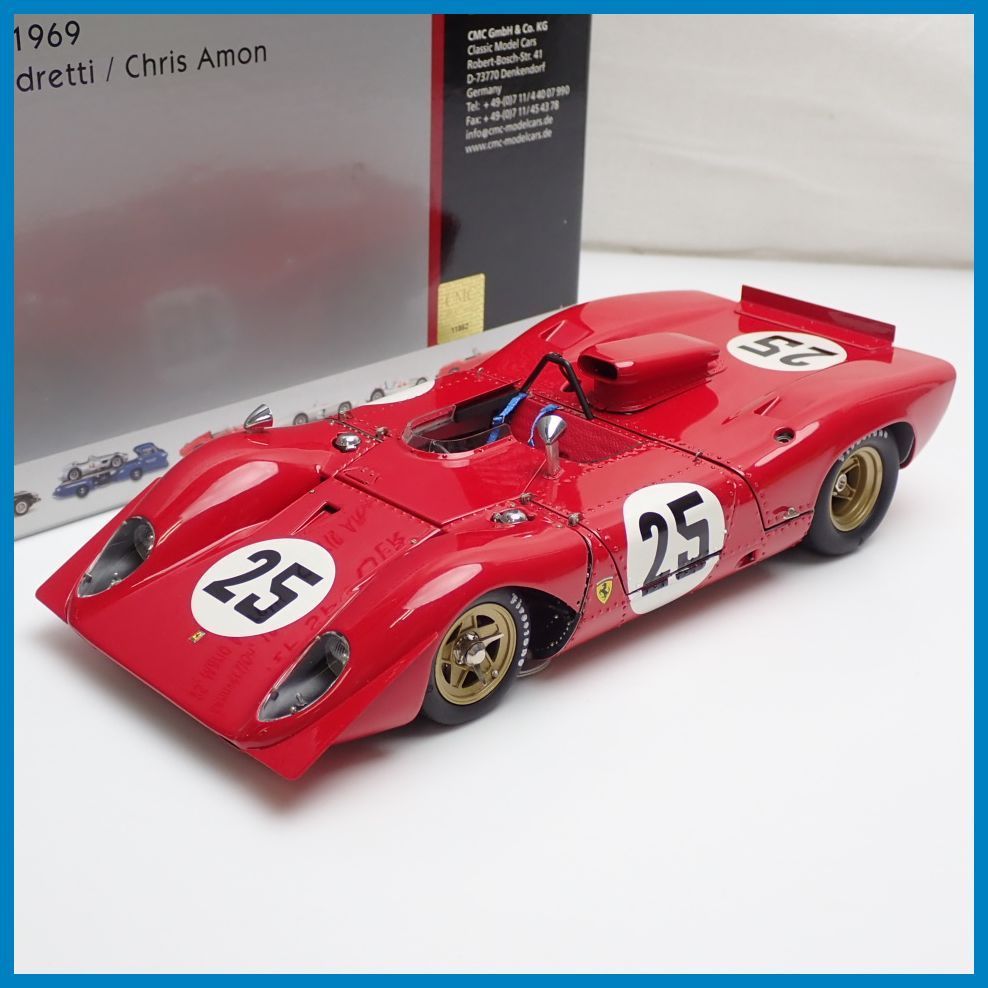 ☆1円 CMC 1/18ミニカー フェラーリ 312P スパイダー セブリング 1969 #25 M-095/レーシングカー/箱付き#1696700016