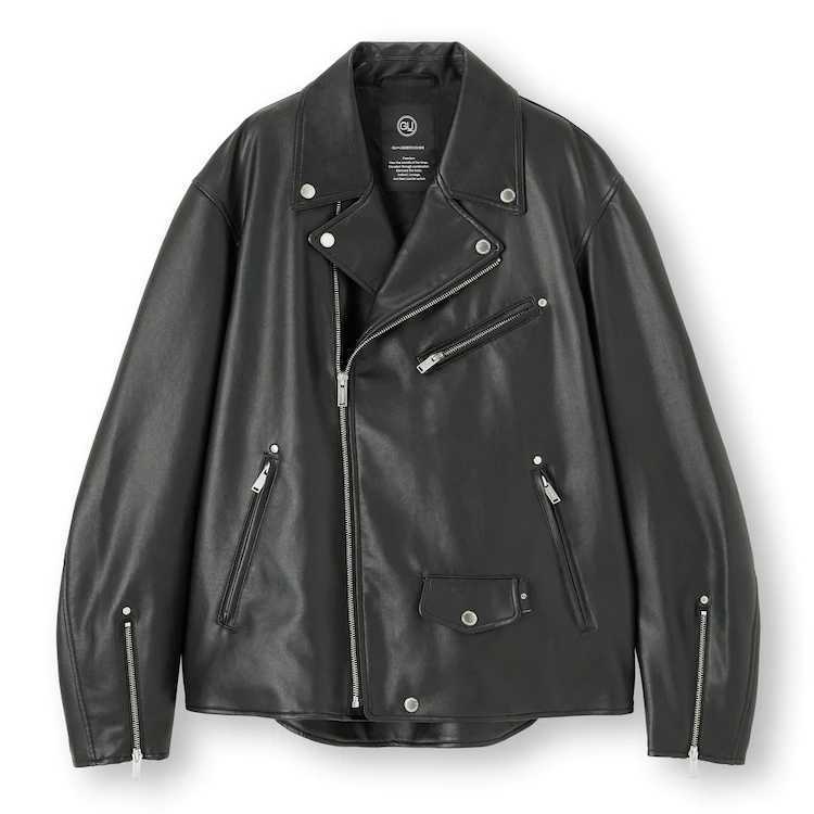 【新品，本物保証】 M GU UNDERCOVER フェイクレザージャケット ライダース 未着用 アンダーカバー(ジャンパー、ブルゾン)｜売買されたオークション情報、yahooの商品情報をアーカイブ公開 - オークファン 男性用