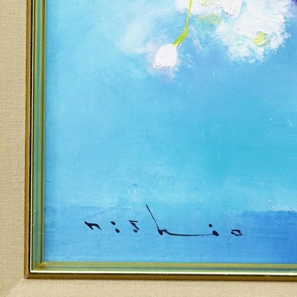 真作】【WISH】西尾善積「パンヂ―」油彩 4号 〇日展参与 元光風会評 