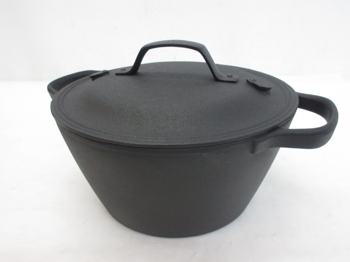NV-0006】OIGEN 盛栄堂 南部鉄器 クックトップシリーズ 鍋 丸形 箱付き