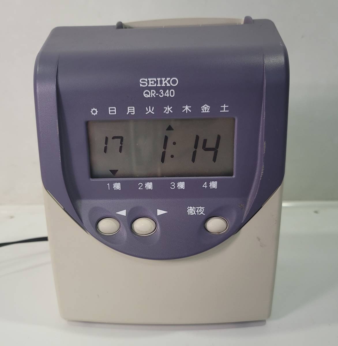 □ SEIKO QR－340 タイムレコーダー パープル タイムレコーダー QR-340