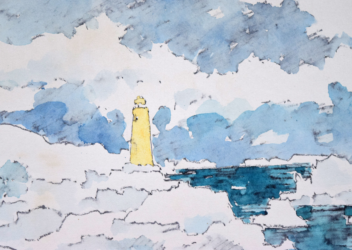 小竹美術】真作保証□国松 登「流氷の頃」水彩画□北海道を代表する 