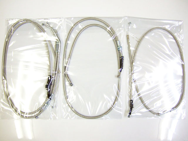 ゼファー400/ゼファー400χ メッシュワイヤーセット 純正長 ゼファー400 メッシュワイヤーセット 10cmロング メッシュクラッチワイヤー 純正長 ゼファー400χ