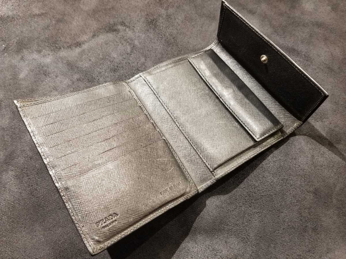 PRADA 三つ折り財布 サフィアーノレザー プラダ サフィアーノ 財布