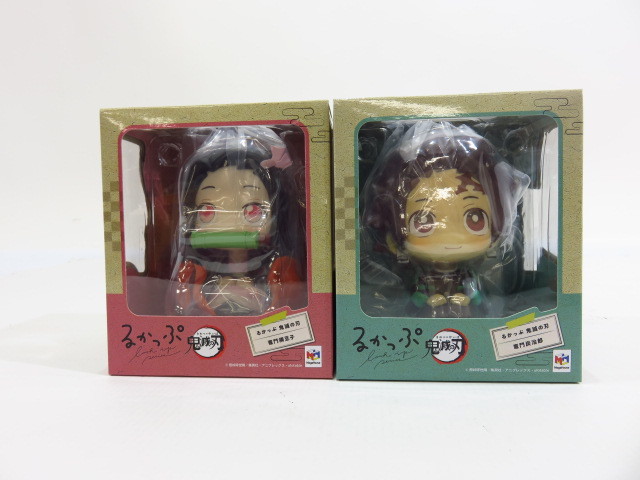 n6483k 【未開封】メガハウス　るかっぷ　竈門炭治郎　竈門禰豆子　2体セット　鬼滅の刃 [056-211119]